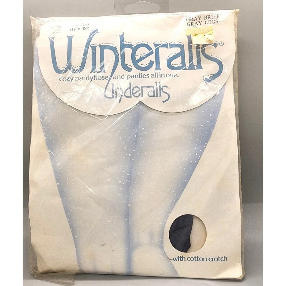 Vtg  Winteralls Underalls Cozy Pantyhose Gray‎ Size A/B Style #380